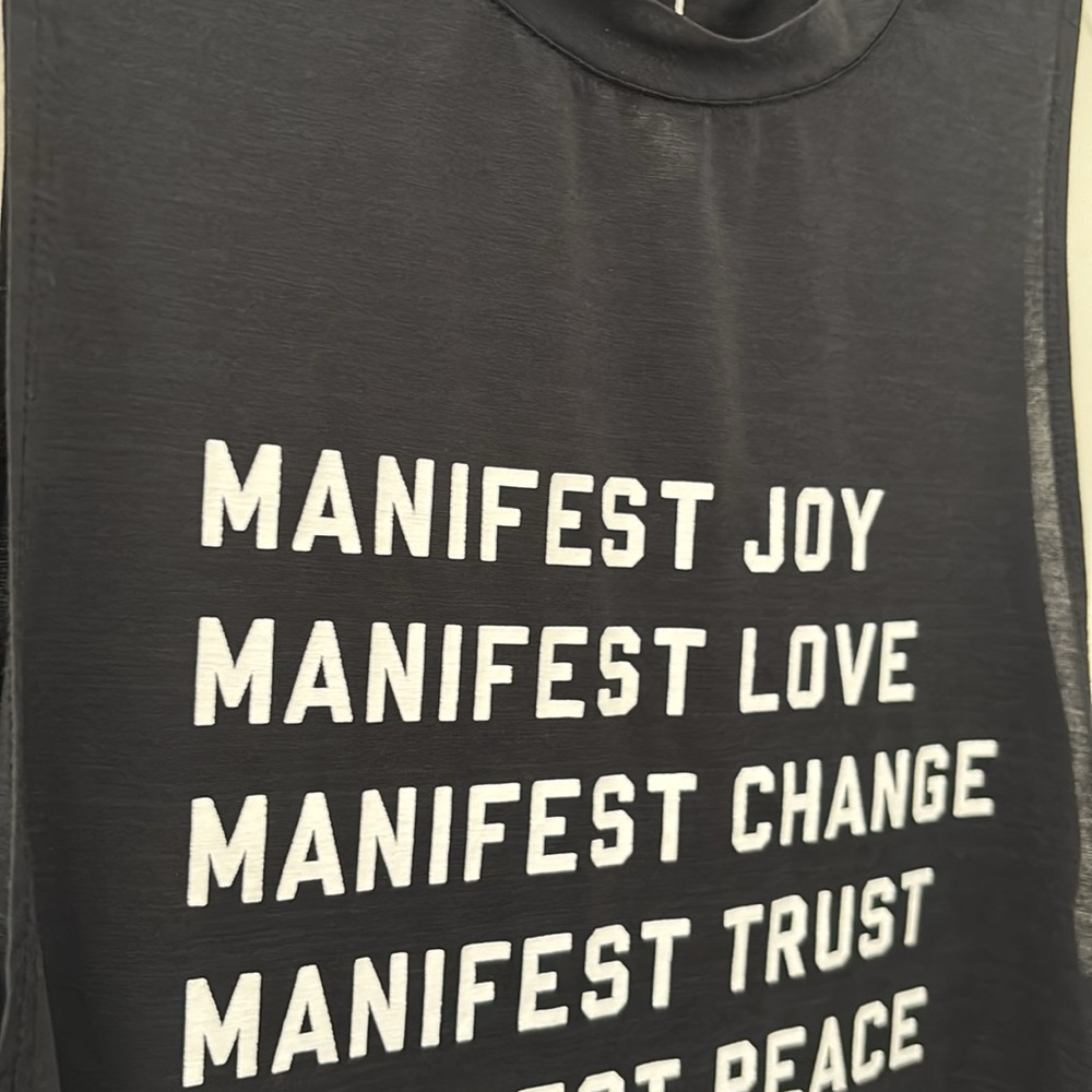 Spiritual Gangster Black Manifest Tank Top Size Medium - Picture 5 of 9
